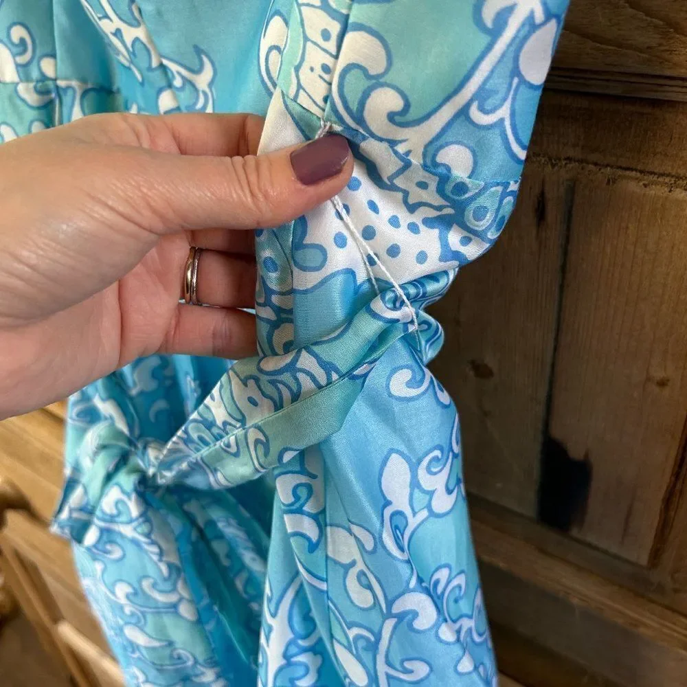 NWT Lilly Pulitzer 4 Dress Sleeveless Angelette Dress Via Blue Making The Rounds - Picture 13 of 16
